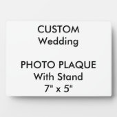 Custom Wedding Foto Plaque 7" x 5" Fotoplatte (Vorderseite)