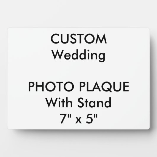 Custom Wedding Foto Plaque 7" x 5" Fotoplatte (Vorderseite)