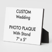 Custom Wedding Foto Plaque 7" x 5" Fotoplatte (Seite)