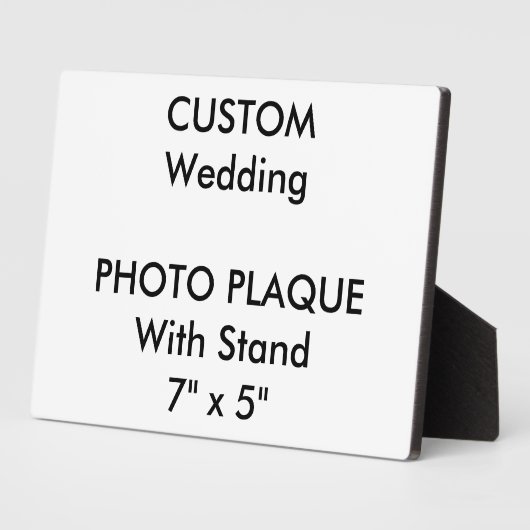 Custom Wedding Foto Plaque 7" x 5" Fotoplatte (Seite)