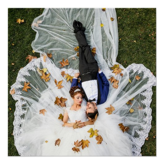 Custom Wedding Foto Poster (Vorderseite)