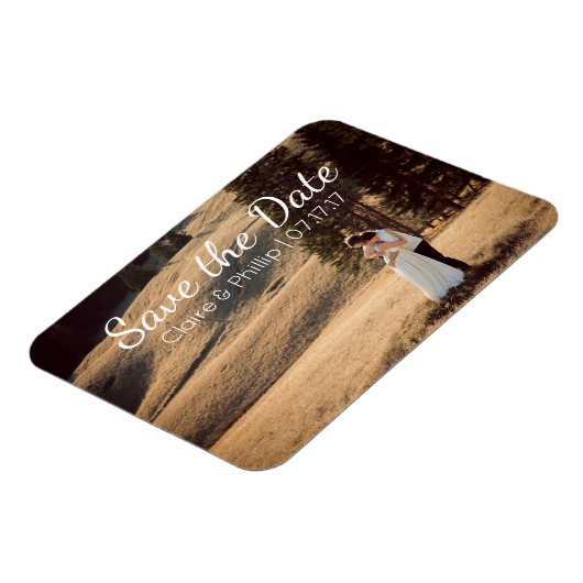 Custom Wedding Foto | SAVE THE DATE Magnet (Linke Seite)