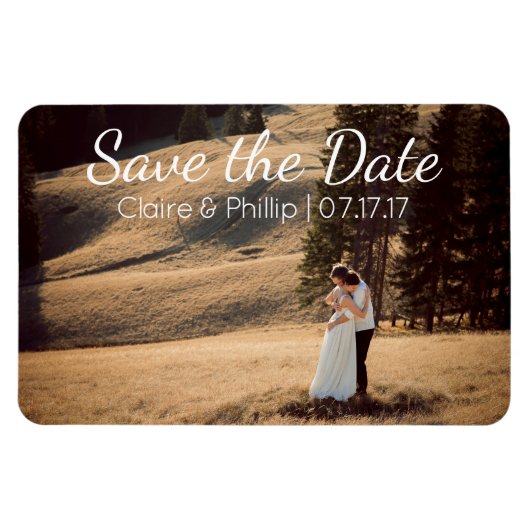 Custom Wedding Foto | SAVE THE DATE Magnet (Horizontal)