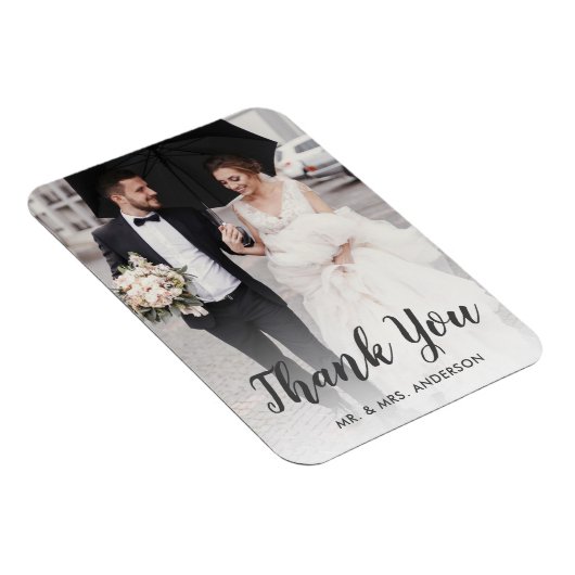 Custom Wedding Foto Script Vielen Dank Magnet (Rechte Seite)