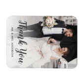 Custom Wedding Foto Script Vielen Dank Magnet (Horizontal)