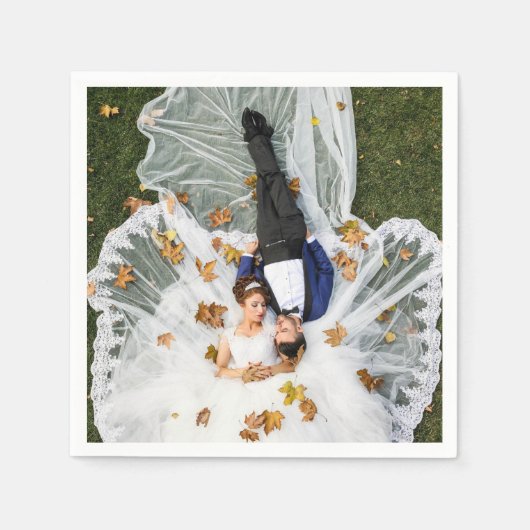 Custom Wedding Foto Serviette (Vorderseite)