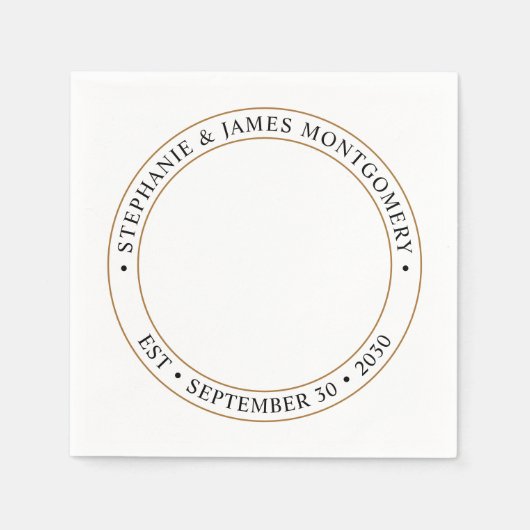 Custom Wedding Foto Serviette (Vorderseite)