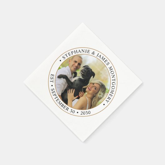 Custom Wedding Foto Serviette (Ecke)