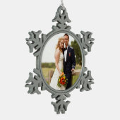 Custom Wedding Foto Snowflake Ornament (Links)