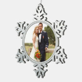 Custom Wedding Foto Snowflake Ornament (Rechts)