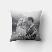 Custom Wedding Foto Throw Kissen (Rückseite)