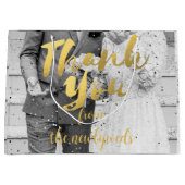 Custom Wedding Foto Vielen Dank, dass Sie ein Gesc Große Geschenktüte (Vorderseite)