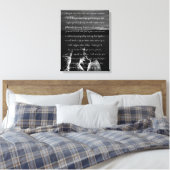 Custom Wedding Foto & Vows Canvas drucken Leinwanddruck (Insitu (Schlafzimmer))