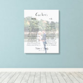 Custom Wedding Foto & Vows Canvas drucken Leinwanddruck (Insitu (Holzboden))