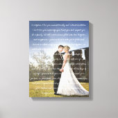 Custom Wedding Foto & Vows Leinwanddruck (Vorderseite)