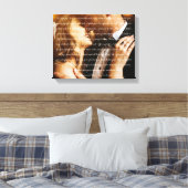 Custom Wedding Foto & Vows Leinwanddruck (Insitu (Schlafzimmer))