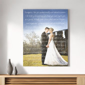 Custom Wedding Foto & Vows Leinwanddruck
