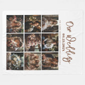 Custom Wedding Fotos Fleecedecke (Vorderseite (Horizontal))