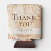 Custom Wedding Gevor Danke Ihnen Wood Cut Slice Dosenkühler (Rückseite)