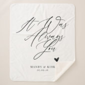 Custom Wedding Gift for Couple – Anniversary  Sherpadecke (Vorderseite)