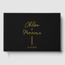 Custom Wedding Guest Book , Luxury Sand Color ,