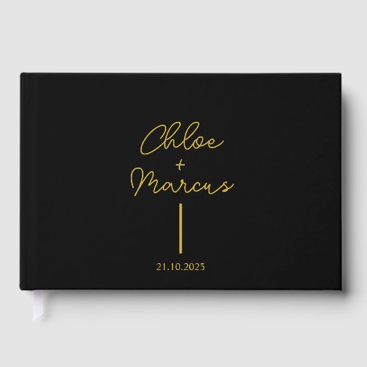 Custom Wedding Guest Book , Luxury Sand Color , Gästebuch (Vorderseite)