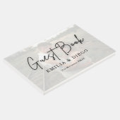 Custom Wedding Guest Book mit Couple's Foto Gästebuch (Ecke)