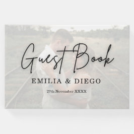 Custom Wedding Guest Book mit Couple's Foto Gästebuch