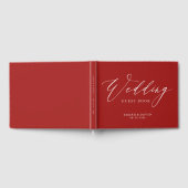 Custom Wedding Guest Book mit Extravagantem Script Gästebuch (Voll)