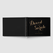 Custom Wedding Guest Book mit Extravagantem Script Gästebuch (Voll)