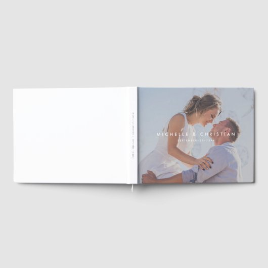 Custom Wedding Guest Book mit Foto Gästebuch (Voll)