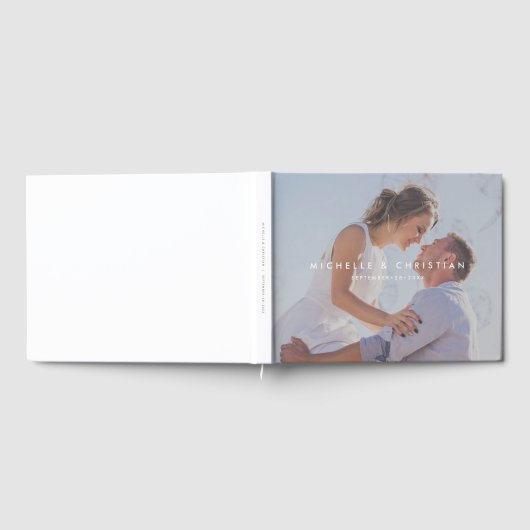 Custom Wedding Guest Book mit Foto Gästebuch (Voll)
