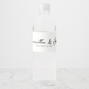 Custom Wedding Guest Water Flasche Label Wasserflaschenetikett