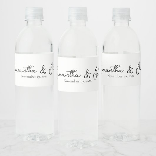 Custom Wedding Guest Water Flasche Wasserflaschenetikett (Flaschen)
