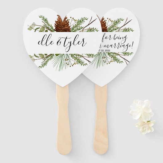 Custom Wedding Hand Fans Fächer (Vorne und Hinten)
