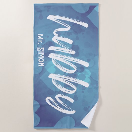 Custom Wedding Heart Beach Handtuch (Vorderseite)