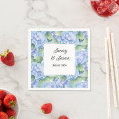 Custom Wedding Hydrangea Paper Napkins Serviette (Beispiel)