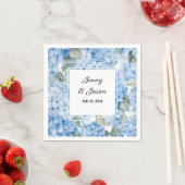Custom Wedding Hydrangea Paper Napkins Serviette (Beispiel)