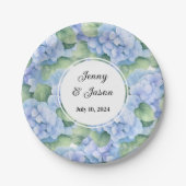 Custom Wedding Hydrangea Paper Teller (Vorderseite)