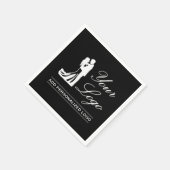 Custom Wedding Idee Personalisiertes Foto Design Serviette (Ecke)