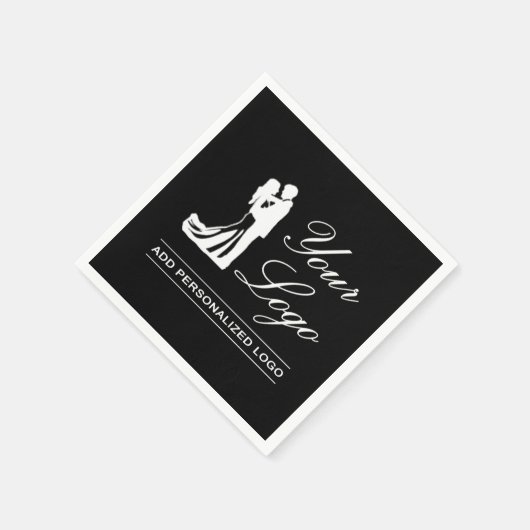 Custom Wedding Idee Personalisiertes Foto Design Serviette (Ecke)