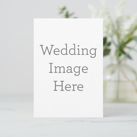 8.89 cm x 12.7 cm Flache Dankeskarte (Stehend Vorderseite)