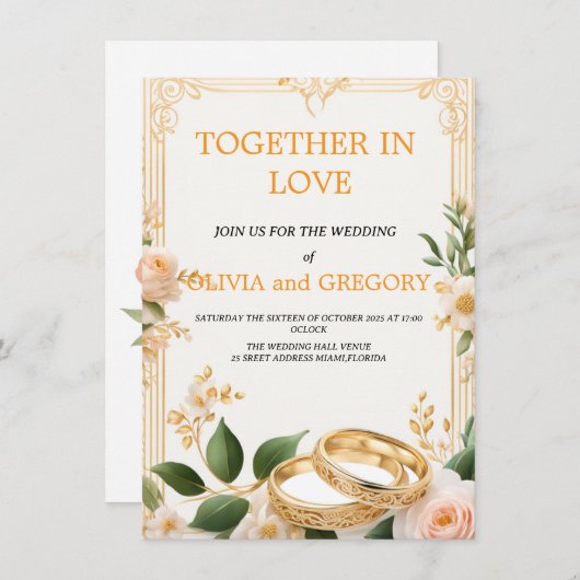 Custom Wedding Invitation Cards | Personalized  Einladung (Vorne/Hinten)