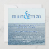 Custom Wedding Invitation New England Beach 1 Einladung (Rückseite)