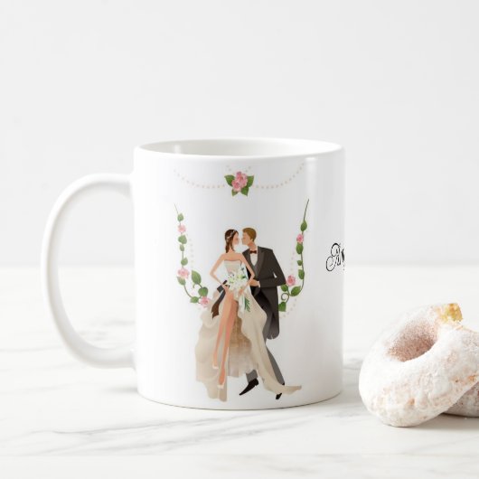 Custom Wedding Kaffeetasse (Mit Donut)