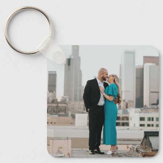 Custom Wedding Keepake Foto Schlüsselanhänger (Vorderseite)