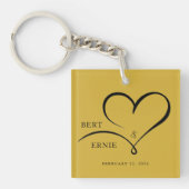 Custom Wedding Keychain Personalized with Your Tex Schlüsselanhänger (Vorderseite)
