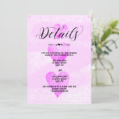 Custom Wedding laden Details traditionelle Herzen  Einladung (Stehend Vorderseite)