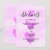 Custom Wedding laden Details traditionelle Herzen  Einladung (Vorne/Hinten)