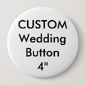 Custom Wedding Large 4" Round Button Button (Vorderseite)